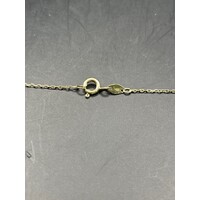 Unisex 14ct Yellow Gold Cable Link Necklace & Yacht Pendant