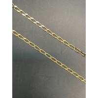 Unisex 9ct Yellow Gold Cable Chain Link Necklace