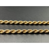 Unisex 9ct Yellow Gold Rope Link Necklace