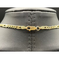 Ladies 9ct Yellow Gold Birdseye/Curb Link Necklace