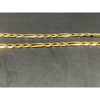 Unisex 9ct Yellow Gold Figaro Link Bracelet