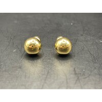 Ladies 18ct Yellow Gold Double Ball Stud Earrings