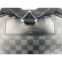 Louis Vuitton Josh Graphite Backpack Damier Canvas with Rare Blue Lining