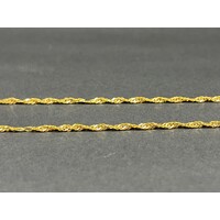 Ladies 18ct Yellow Gold Singapore Link Necklace