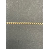 Mens 9ct Yellow Gold Curb Link Bracelet