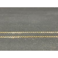 Unisex 9ct Yellow Gold Curb Link Necklace with Crucifix Pendant