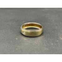 Unisex 9ct Two Tone Gold Diamond Ring