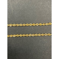 Unisex 9ct Yellow Gold Margarita Twist Link Necklace