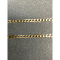 Unisex 9ct Yellow Gold Curb Link Necklace