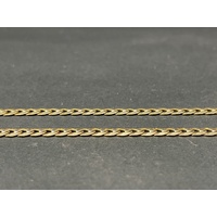 Unisex 9ct Yellow Gold Curb Link Necklace with Cross Pendant