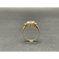 Ladies 14ct Yellow Gold Cubic Zirconia Ring