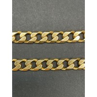 Mens 9ct Yellow Gold Chuncky Curb Link Necklace