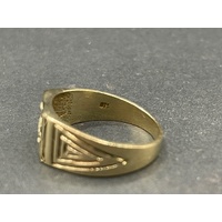 Mens 9ct Yellow Gold Ring