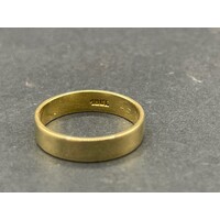 Unisex 18ct Yellow Gold Plain Band Ring