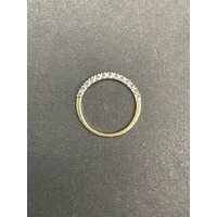 Ladies 9ct Yellow Gold Diamond Stacker Ring