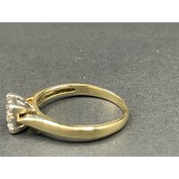 Ladies 9ct Yellow Gold Diamond Ring