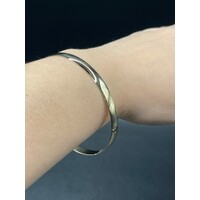 Ladies 9ct Yellow Gold Round Bangle