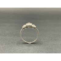 Ladies 9ct White Gold Diamond Ring