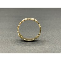 Unisex 9ct Yellow Gold Pattern Ring