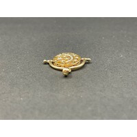 Unisex 9ct Yellow Gold Round Star and Moon Pendant