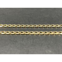 Men's 10ct Yellow Gold Curb Link Necklace with Cross Pendant