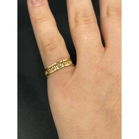 Unisex 18ct Yellow Gold Greek Pattern Ring