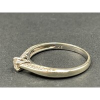 Ladies 10ct White Gold Diamond Ring