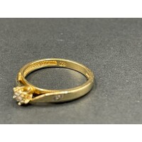 Ladies 9ct Yellow Gold Diamond Ring Set