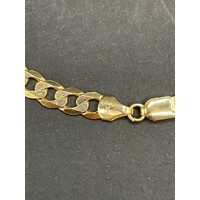 Unisex 9ct Yellow Gold Curb Link Bracelet