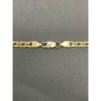 Men's 14ct Yellow Gold Double Curb Link Necklace