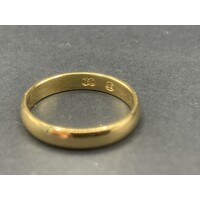 Mens 18ct Yellow Gold Plain Band Ring