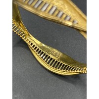 Ladies 22ct Yellow Gold Round Pattern Bangle