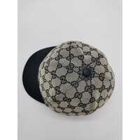 Gucci GG Pattern Logo Printing Splicing Baseball Cap Size L 56 Children’s Cap