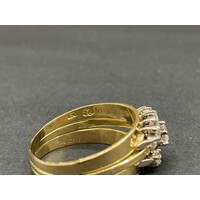 Ladies 18ct Yellow Gold 3 in 1 Diamond Ring