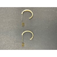 Ladies 18ct Yellow Gold Oval Open Hoop Earrings