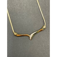 Ladies 9ct Yellow Gold Snake Link Necklace