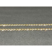 Unisex 9ct Yellow Gold Curb Link Necklace