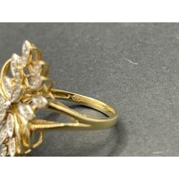 Ladies 9ct Yellow Gold Diamond Cluster Ring