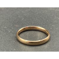 Unisex 9ct Rose Gold Plain Band Ring