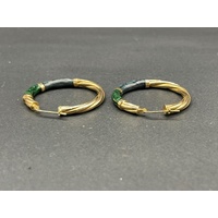 Ladies 9ct Yellow Gold Round Hoop Earrings