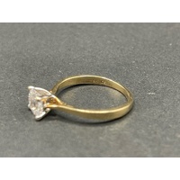 Ladies 9ct Yellow Gold Cubic Zirconia Ring