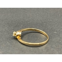 Ladies 9ct Yellow Gold Diamond Ring