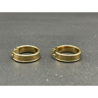 Ladies 9ct Yellow Gold Round Hoop Earrings