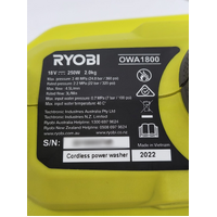 Ryobi One+ 18V 320PSI EZClean Power Washer OWA1800 with 4.0Ah Battery