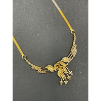 Ladies 18ct Two Tone Gold Fancy Link Necklace