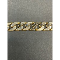 Mens 9ct Yellow Gold Chunky Curb Link Bracelet