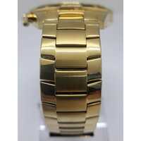 Chisel Mens Gold Tone Stainless Steel Black Dial Chronograph Watch 5829181