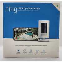 Ring Stick Up Cam Battery Powered Security Camera White