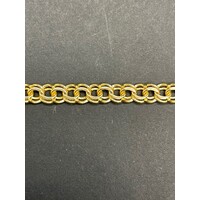 Ladies 14ct Yellow Gold Double Curb Link Bracelet