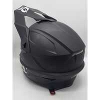 Oneal Flat Solid Black MX Helmet (Size L) Lightweight Impact-Resistant